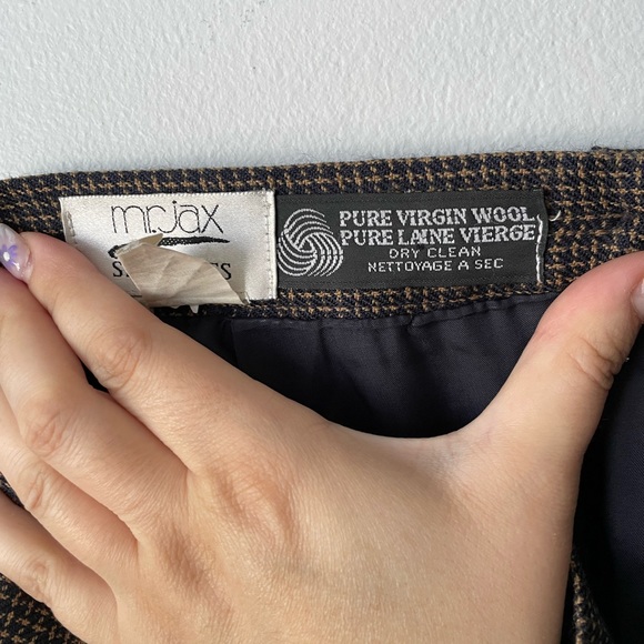 Vintage 100% Wool Canadian Made Woven Skirt Size 12 - Picture 13 of 15